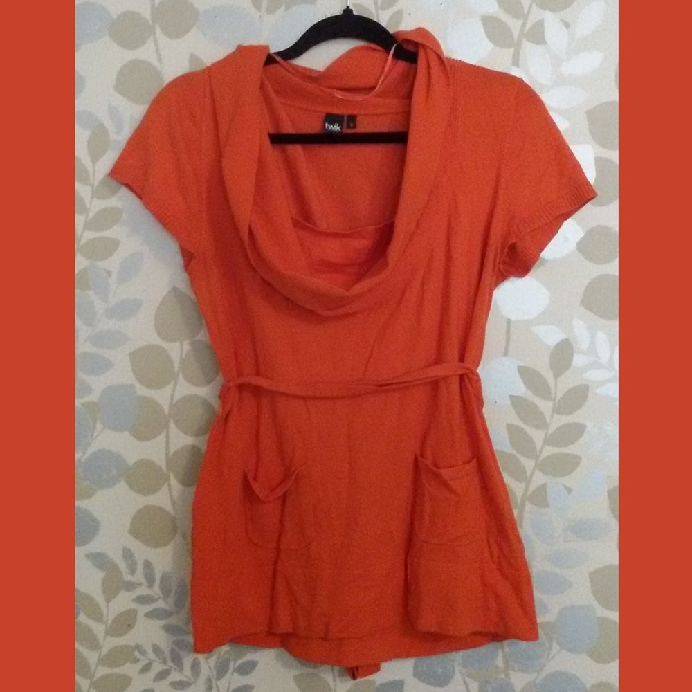 TWIK Orange Blouse Sz L